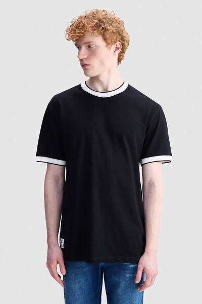 ecko unltd. Grayson Loose Fit Crew Neck Printed 100% Cotton Men's Black T-Shirt