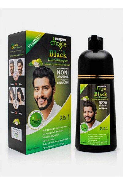 Salon Choice شامبو صبغة الشعر اسود للرجال والنساء مغذي بزيت الارجان والكيراتي...