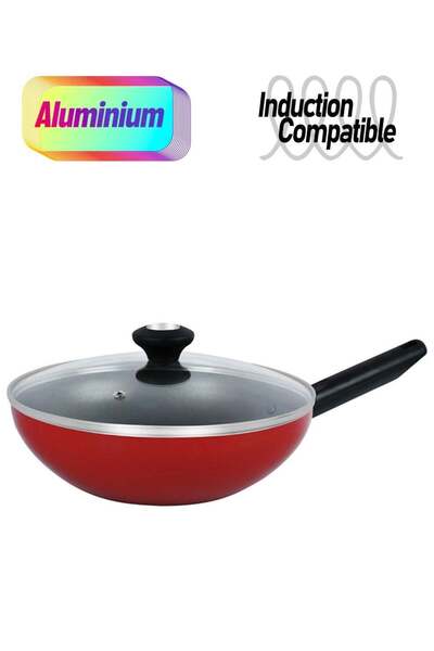 Prestige Classique Wok Glass Lid Red 26cm