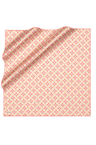 Cacharel Pink 90X90 Silk Twill Scarf