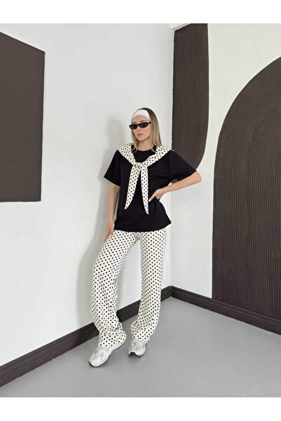 MYGİYİMİSTANBUL Set de trening pentru femei din material textil, model garnit...