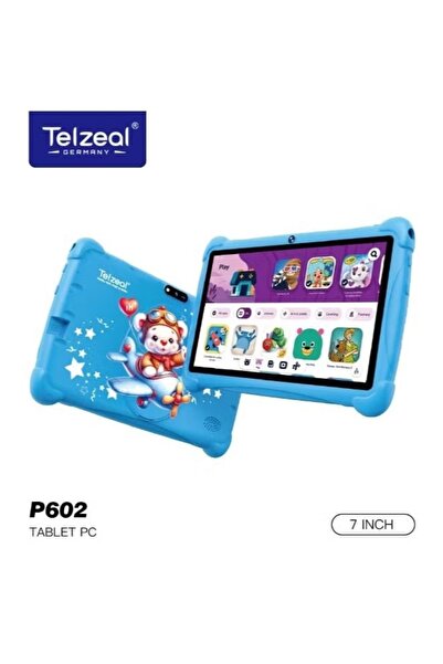 TELZEAL جهاز لوحي أندرويد P602 بشاشة HD مقاس 7 بوصات