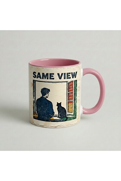 Petgifts Cana Cadou Personalizat Amuzanta Cu Mesaj Same View - Ceramica 330 Ml