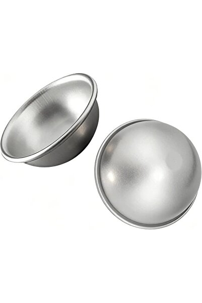 The Bros 2 Pack 4-Inch Aluminum Cake Pan, 3D Dome Moulds for DIY Baking