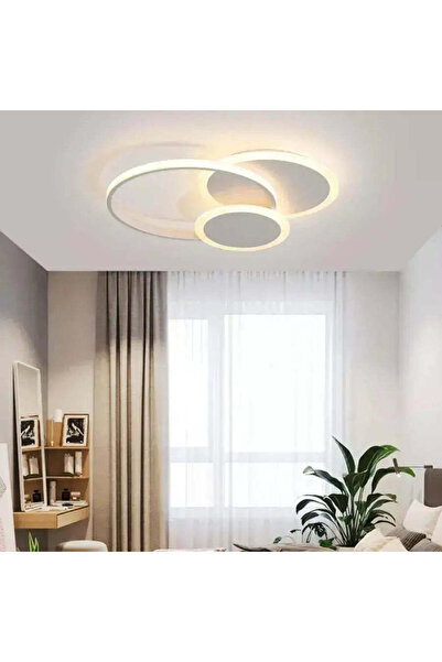 La Cucu Lustra LED cu telecomanda SILVIAN, 58W, 3 Cercuri, lumina Rece/Calda/...