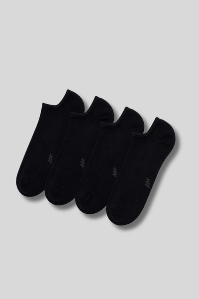 Ada Çorap & İç Giyim Erkek 4'lü Paket Bambu Sneaker Görünmez Çorap Çok Renkli