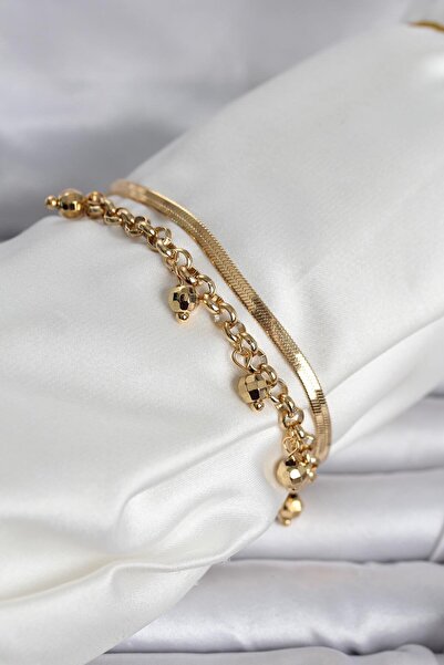 OGHAMAY 316L Steel Gold Color Dorica and Italian Chain Model Women's Bracelet