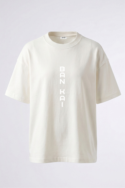 Anetos Banksy Design Back Printed Cotton White Oversize T-Shirt