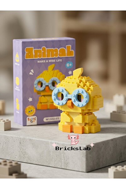 Bricks Civciv Figürü Mini Yapım Seti Mikro Blok Koleksiyonluk Masa Dekoru