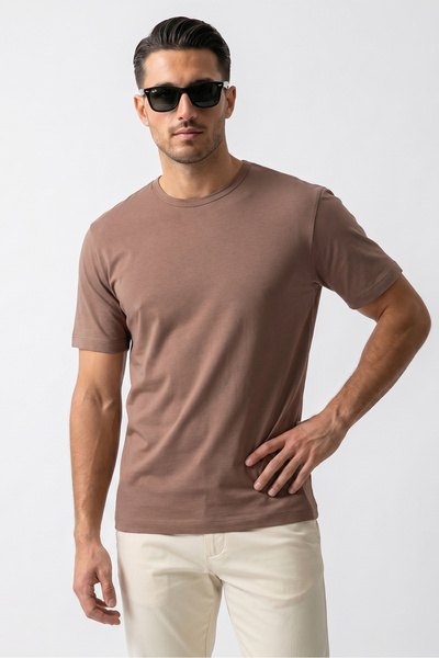 Abruzzo Ανδρικό μπλουζάκι με λαιμόκοψη Crew Neck, Άνετη Γραμμή, Βασικό, Καθημ...