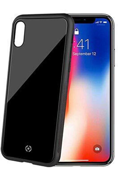 OEM Πίσω Κάλυμμα από Σκληρυμένο Γυαλί Μαύρο (iPhone X / Xs)