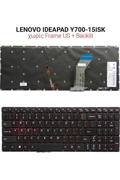 LENOVO Πληκτρολόγιο φορητού υπολογιστή για IDEAPAD Y700-15ISK χωρίς πλαίσιο κ...