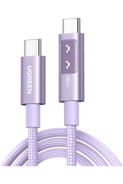 Ugreen Καλώδιο USB 2.0 USB-C Αρσενικό - USB-C 100W PD Μωβ 1μ 340582