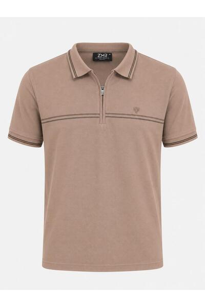 CLASSİCS MEN Ανδρικό μπλουζάκι Zamur Slim Fit με κοντό μανίκι και λαιμόκοψη π...