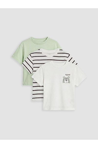 LC Waikiki Lcw Babycrew Neck Baby Boy T-Shirt 3-Pack
