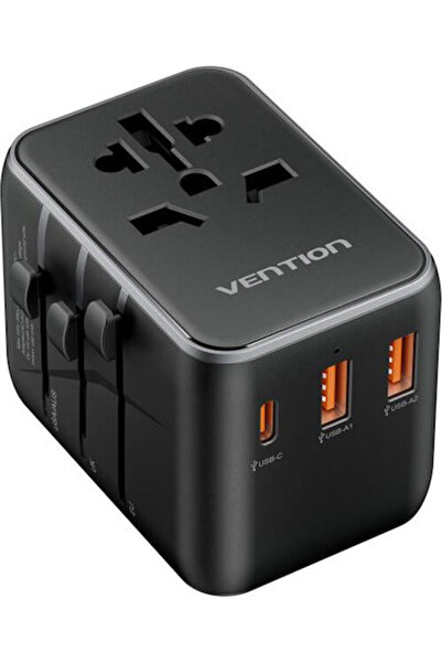 Vention Πολυχρηστικός Αντάπτορας Πρίζας με 3 Θύρες USB Κωδικός: FJEB0