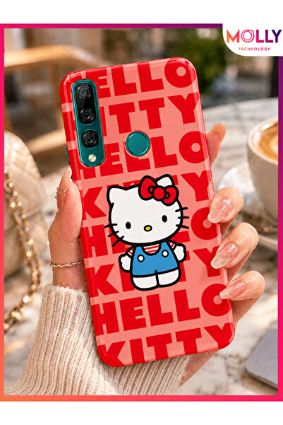 Molly HUAWEİ Y9 PRİME 2019 İçin Pamuk Şeker Hello Kitty Desenli Silikon Kılıf