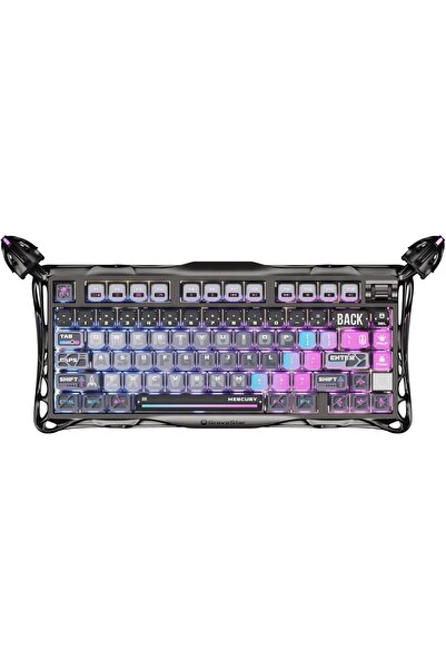 Gravastar USB K1 Pro Keyboard with 473-hour battery life in Cyberpunk color, ...