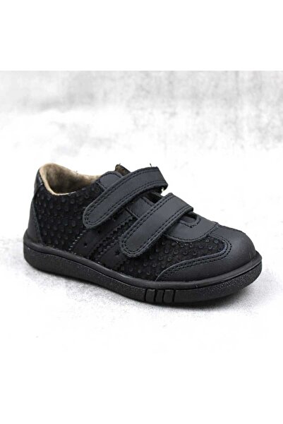 tino Pantofi sport , pentru copii , din piele naturala 3229-NEGRU1