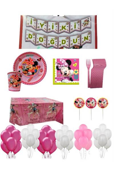 CAVAŞ sun hat Set de petrecere Minnie cu funde, Concept pentru ziua de nașter...