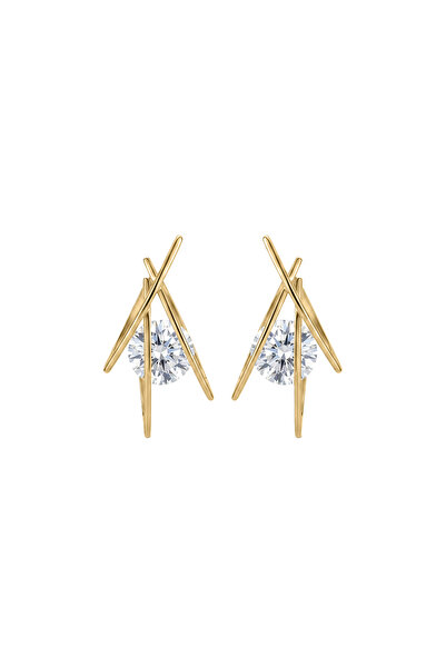 Charmist Steel Lyra Earrings