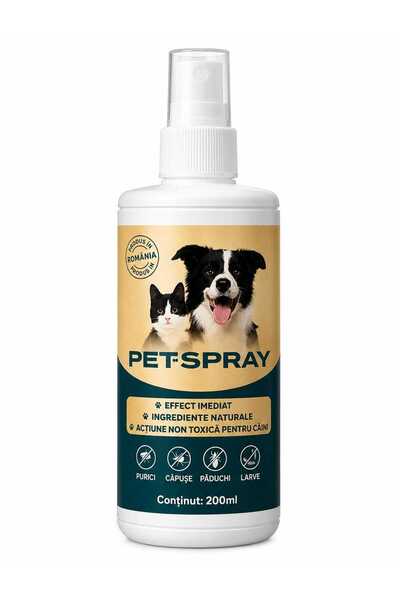 Pasteur Pet Spray antiparazitar pentru câini și pisici – 200 ml