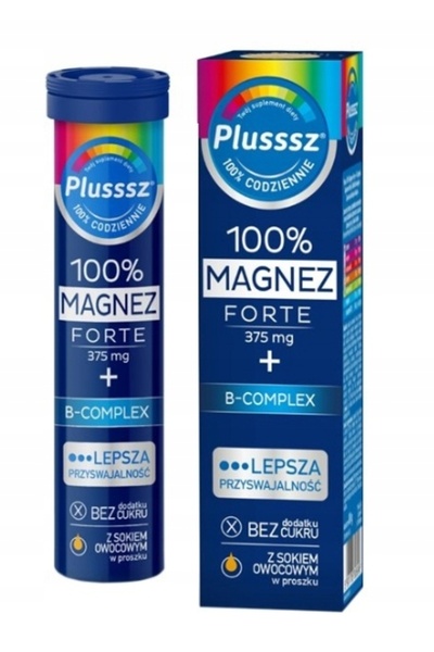 Polski Lek Plusssz 100% Magnez Forte + B Complex 20 Comprimate Cartonat