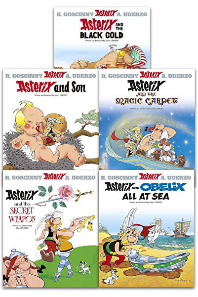 pçs Asterix Series 6 Collection 5 Books Set Book 26-30 Black Gold Asterix And...