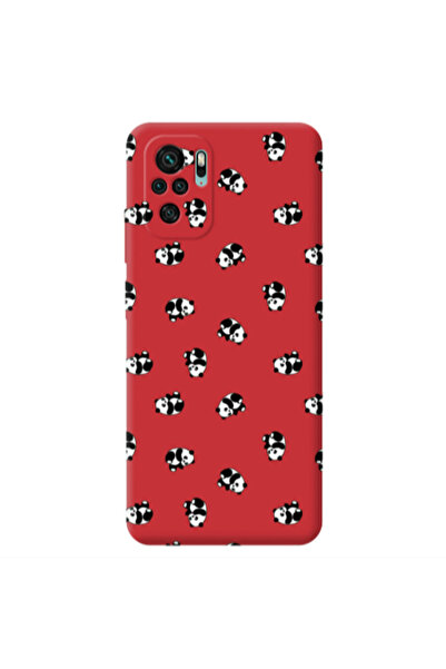 Other Xiaomi Redmi Note 10S Small Pandas Red Colored Silicone TPU Θήκη