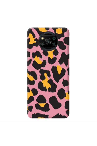 Other Xiaomi Poco X3 /X3 Pro Yellow leopard Pink Colored Silicone TPU Θήκη