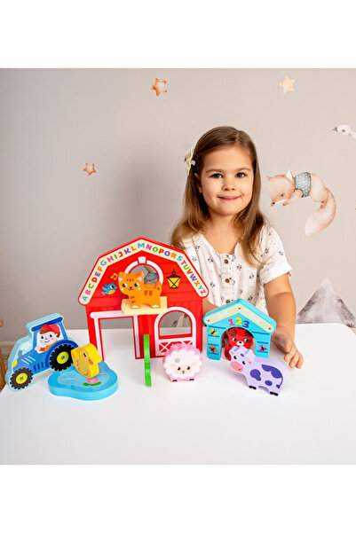 Kids Hits SET CU ANIMALE DE LA FERĂSTRĂU, JUCĂRIE DIN LEMN