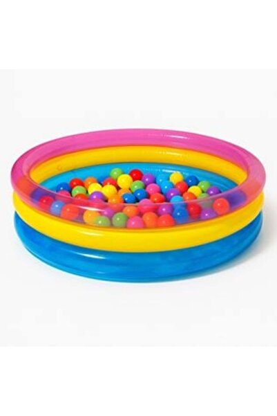 OEM Zonă de joacă gonflabilă, piscină colorată cu 60 de mingi Ø86 x 25 cm