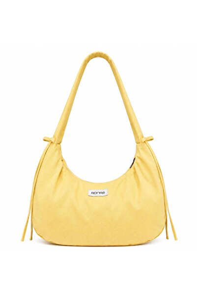 RONASBAG Bow Bag Butter Yellow Women's Lined Baguette Handbag with Bow Detail...