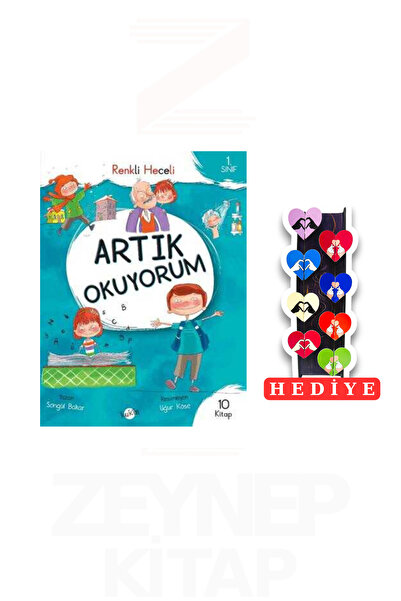 Yuva Yayınları 1.Sınıf Artık Okuyorum 10 Kitap Set (8'li Kalp Ayraç Hediye)