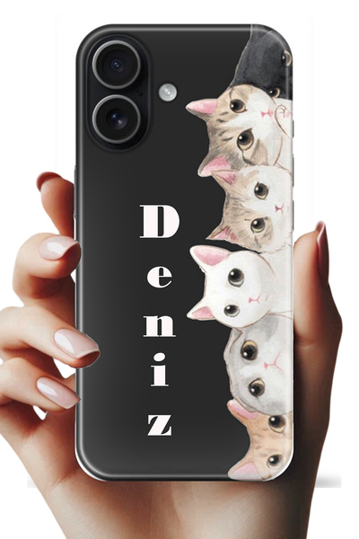Noprin Apple iPhone 17 Kılıf - İsimli Yazılı Kişiye Özel Kişileştirelebilir K...