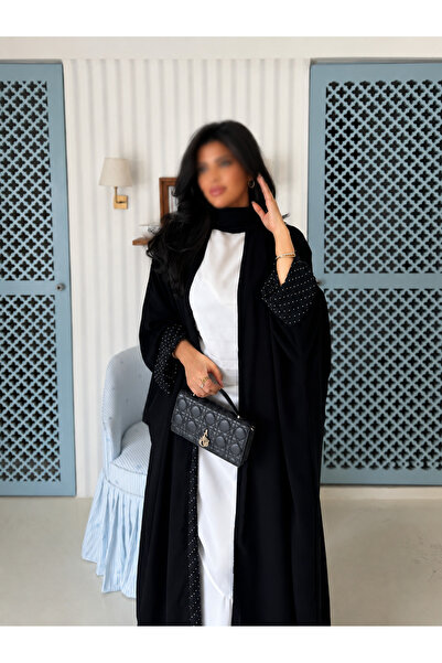 outline Summer Double Face Polka Abaya |   Light and Fluid
