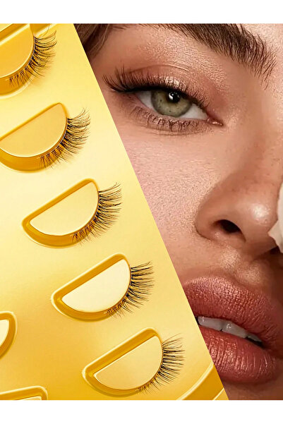ORVILLA 5 أزواج من رموش مستعارة نصف عين طبيعية، بأطوال مختلطة من 3-5-9 ملم، ر...