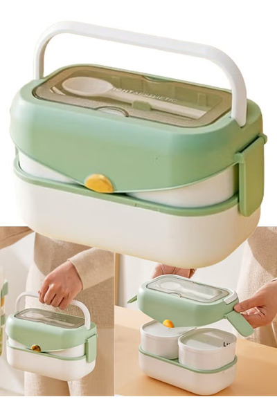 TAPIT Bento Lunch Box Kids Sustainable Bento Box Leakproof Lunch Food Contain...