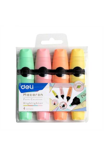 Deli Set de 4 evidențiatoare Macarons Deli