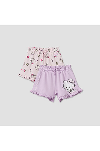 SANRIO مجموعة من قطعتين من السراويل القصيرة بطول الركبة ذات الخصر المطاطي مع ...