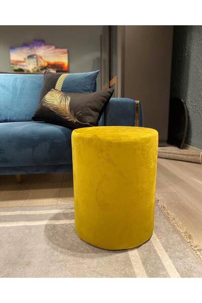 Akse Design Hardal Sarı Puf & Bench