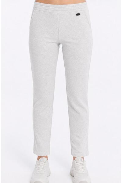 AXXEL Pantaloni de trening pentru femei, gri deschis, cu 2 fire, în nuanță me...