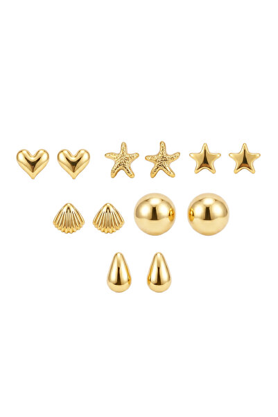 Charmist Steel Figured Earring Set