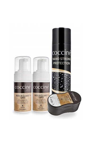 Coccine Kit de curatare a incaltamintei, Coccine, 4 in 1, 2x100 ml spuma pent...