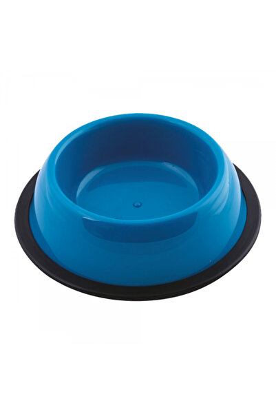 Georplast Silver Antislip Plastic Pet Bowl – Large Round Feeding Bowl for Dog...