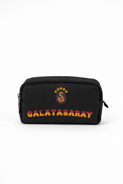 Galatasaray Lisanslı 5 Yıldızlı Kalemlik - Siyah Sarı Kırmızı 2 Bölmeli Kalem...