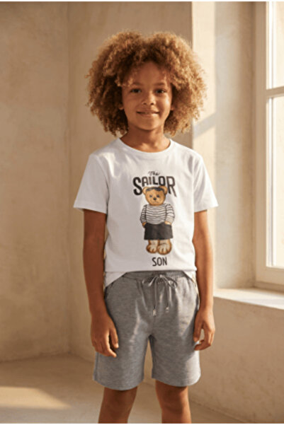 Katia&Bony Boy's Sailor Teddy Shorts Set White