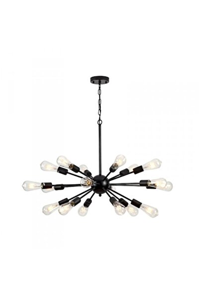 Cojom Candelabru Sferă Neagră, 18XE27