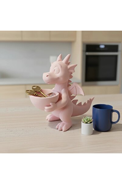 OEM 3D Printed Decorative Dragon with Bowl Holder for Small Objects