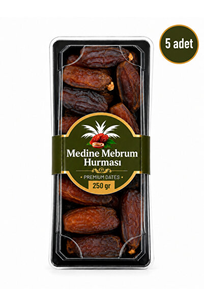 Hurma Kervanı Hac ve Umre İçin Hediyelik Hurma Premium Medine Mebrum Hurması 250 Gr 5 Adet